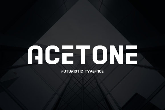 Acetone Typeface: Sharp Sci-Fi Font for Campaigns