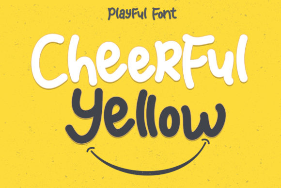 Cheerful Yellow: A Playful Display Font for Handmade Products
