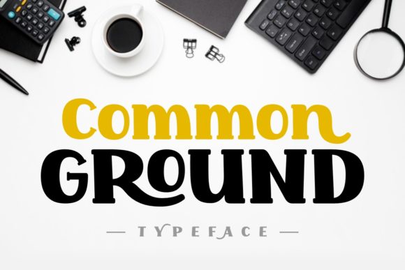 Common Ground: A Bold Display Font That Makes Handmade Products Pop