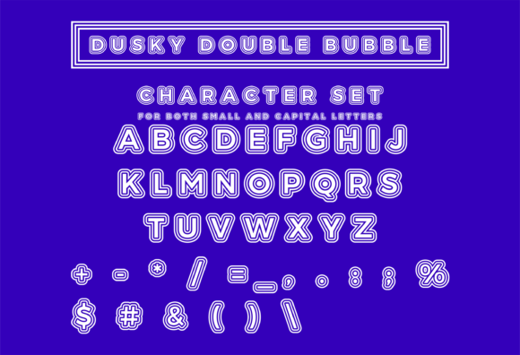 Dusky Double Bubble: A Modern Display Font for Creators