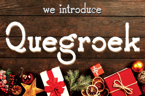 Quegroek Font: A Casual Display Typeface for Trendy Branding