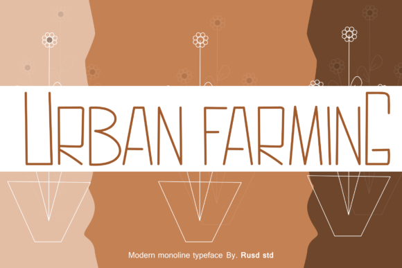 Urban Farming Font: A Modern Display Typeface for Handmade Makers